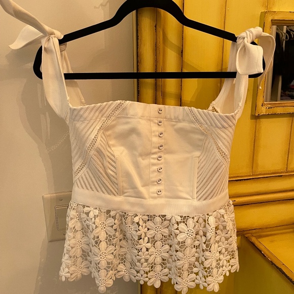 Self-Portrait Tops - Self-portrait Eyelet Top